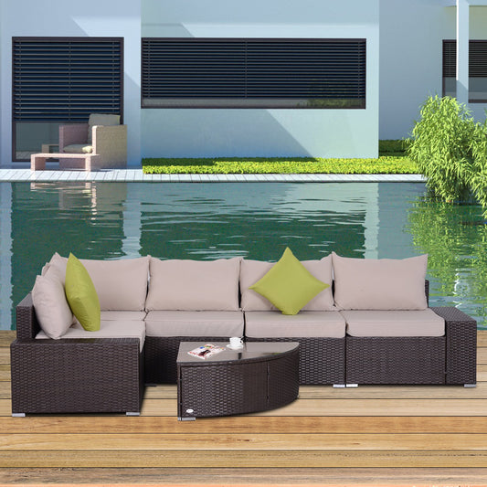 6pcs Outdoor Patio Furniture Set All Weather