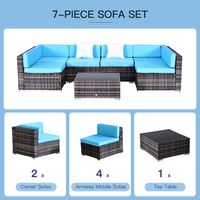 7 Piece Outdoor Furniture Patio Set
